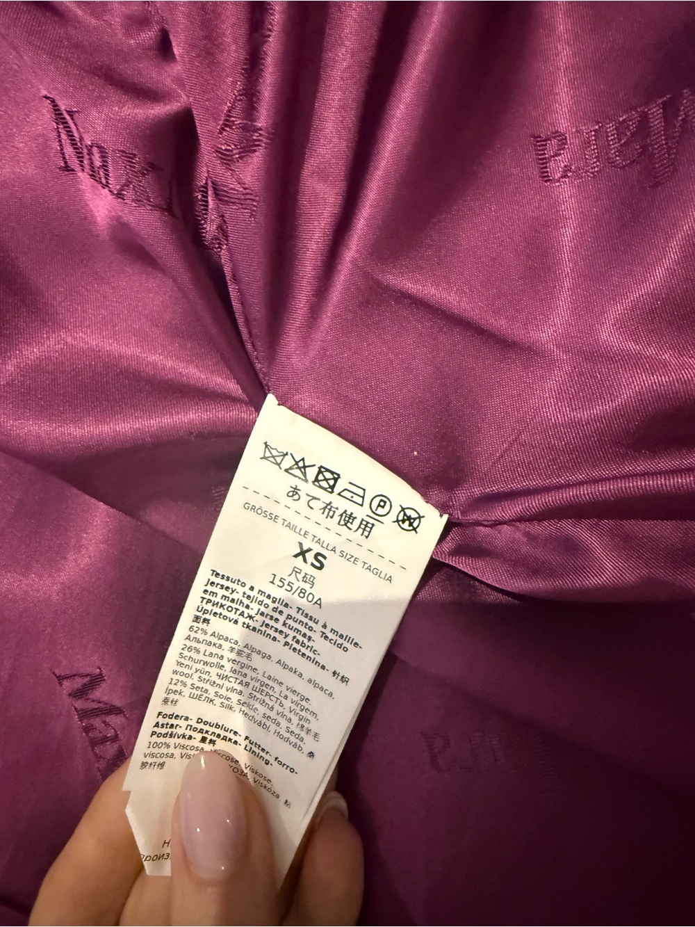 MaxMara Plush Teddy Coat in Raspberry - Picture 7 of 8